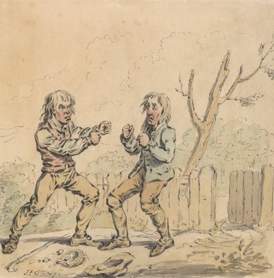Dois homens em Fisticuffs de James Gillray