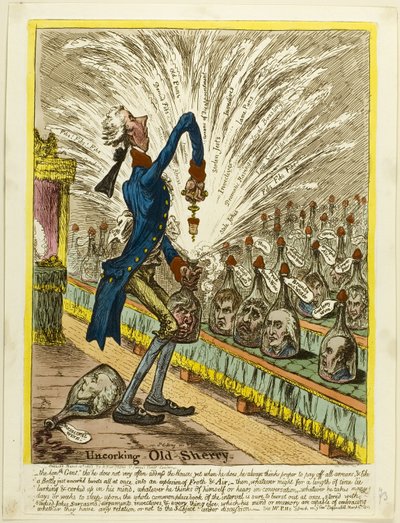 Desarrolhar o xerez velho de James Gillray