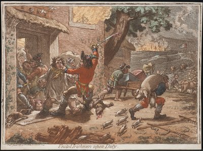 Irlandeses Unidos em serviço de James Gillray