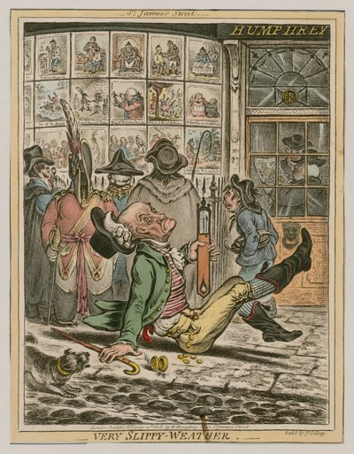 Tempo muito Slippy de James Gillray