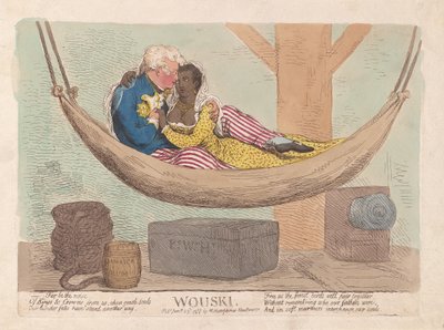 Wouski, pub. 1788 (gravura colorida à mão) de James Gillray