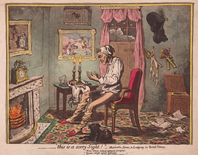 Esta é uma visão desculpe! Bar. 1786 (gravura colorida à mão) de James Gillray