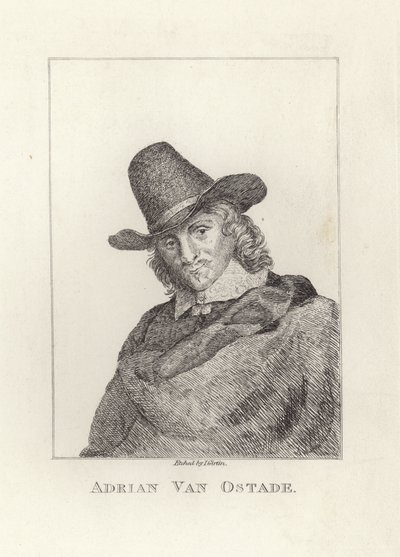 Adriaen van Ostade, batizado como Adriaen Jansz Hendricx. Gravado por James Girtin. de James Girtin
