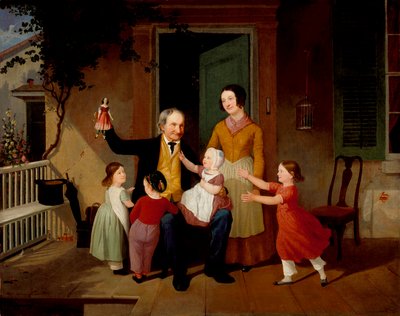 Uma visita do avô, c.1850 de James Goodwin Clonney