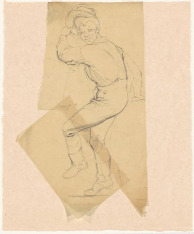 Estudos para "Dance on a Stone Boat" e "In the Cornfield" de James Goodwyn Clonney