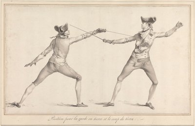 Posição para o Garde en Tierce e o Coup de Tierce de James Gwin