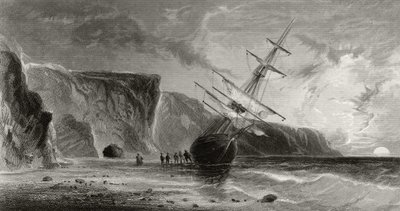 Meia-noite em setembro, gravada por G. Ulman, de &39;Arctic Explorations in the Years 1853, 54, 55&39;, Volume I, do doutor Elisha Kent Kane (1820-57) publicou Filadélfia, 1856 de James Hamilton