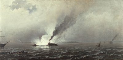 O Monitor e o Merrimac, 1874-75 de James Hamilton