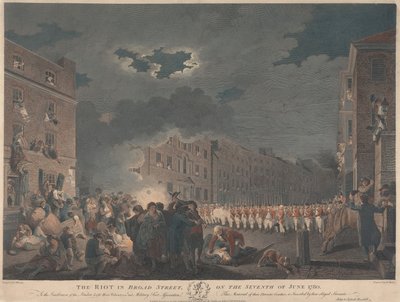 O motim em Broad Street no dia sete de junho de 1780 de James Heath