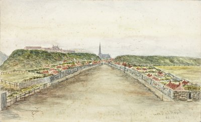 Mile End Road (aquarela e bodycolour no papel) de James Henry Cleet