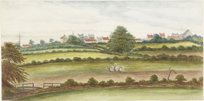 Monkseaton do Norte (aquarela, lápis e bodycolour no papel) de James Henry Cleet