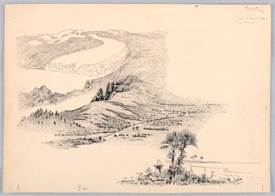 Three Landscapes, Design for Washington Board of Trade Dinner, 13 de maio de 1908 de James Henry Moser