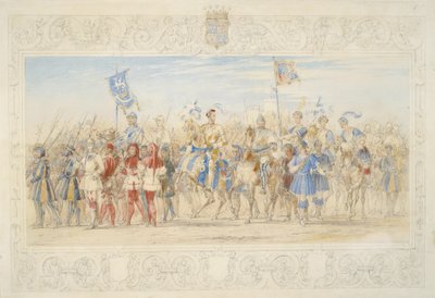 Archibald William Montgomerie, Conde de Eglinton, Senhor do Torneio (lápis, wc e bodycolour no papel) de James Henry Nixon