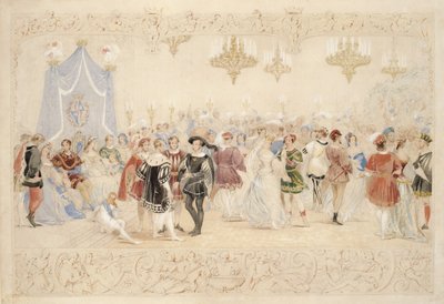 The Ball (lápis, wc e bodycolour no papel) de James Henry Nixon
