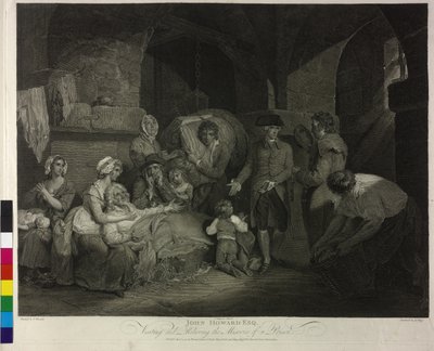 John Howard durante a visita a uma prisão de James Hogg