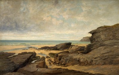 Baixa, água, Trebarwith, costa, tintagel, cornwall de James Holland