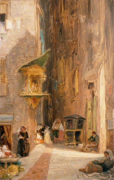 Rua de Génova (óleo sobre tela) de James Holland