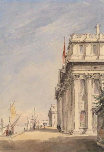 A Fachada do Colégio Naval Real, Greenwich de James Holland