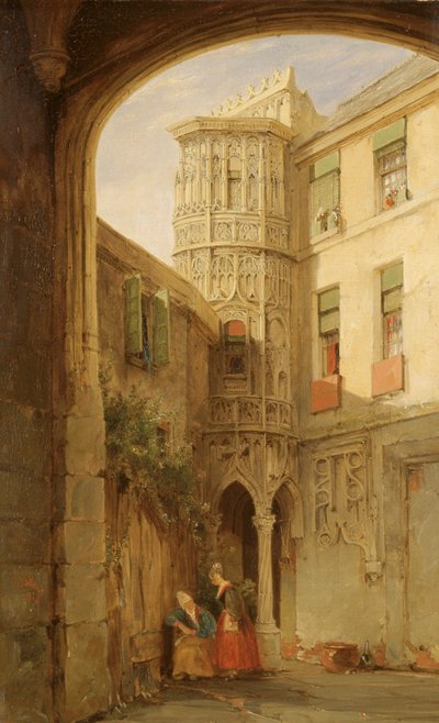 "Os restos do Palácio de Philippe le Bel", 1835 de James Holland