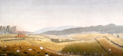 Igreja de Dunker / Bosque do Oeste (óleo sobre cartão) de James Hope