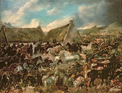 Cavalos na Feira Skirling de James Howe