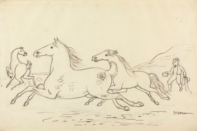 Três Cavalos e Rapaz Estável de James Howe