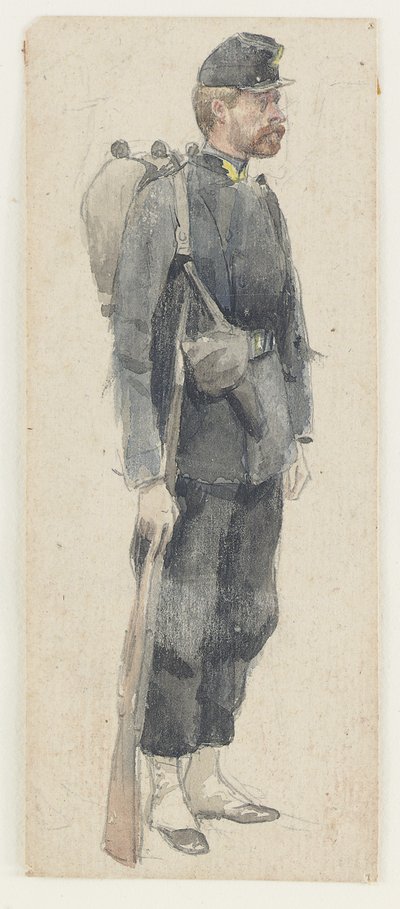 Um soldado carregando um rifle de James Jacques Joseph Tissot