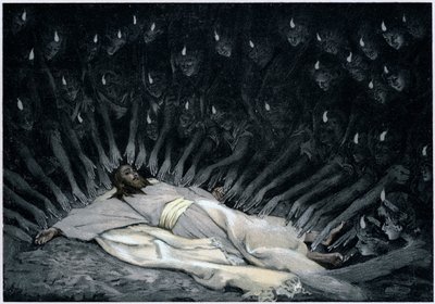 Anjos ministrando a Jesus depois que o diabo o deixou, 1897 de James Jacques Joseph Tissot