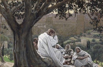 Cristo Predizendo a Destruição do Templo, ilustração para A Vida de Cristo, c.1886-94 (wc e guache sobre papelão) de James Jacques Joseph Tissot