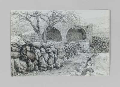 Fonte da Virgem em Ain-Karim, ilustração da vida de nosso Senhor Jesus Cristo de James Jacques Joseph Tissot