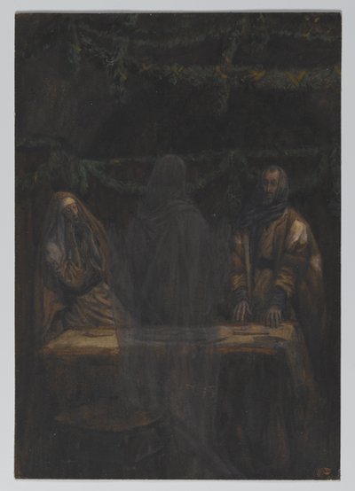 Ele desapareceu da visão deles, ilustração da Vida de Nosso Senhor Jesus Cristo, 1886-94 (wc sobre grafite no papel) de James Jacques Joseph Tissot