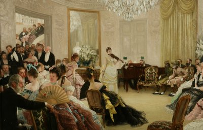 Hush! (O Concerto), c.1875 (óleo sobre tela) de James Jacques Joseph Tissot
