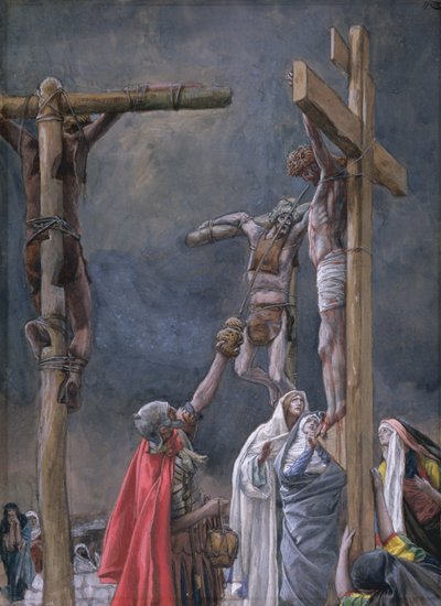 Tenho sede. O Vinagre Dado a Jesus, ilustração para A Vida de Cristo, c.1884-96 (wc e guache sobre papelão) de James Jacques Joseph Tissot