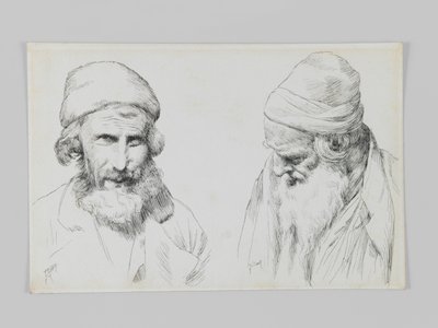Judeus e iemenitas, Jerusalém, ilustração da vida de nosso Senhor Jesus Cristo (caneta & tinta em papel de wove) de James Jacques Joseph Tissot
