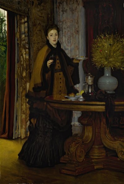 Chá da tarde Le Goúter, 1869. de James Jacques Joseph Tissot
