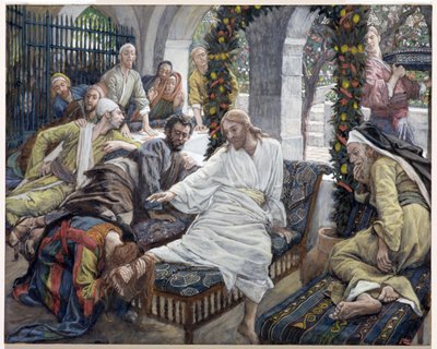 Maria Madalena Caixa de Pomada Muito Preciosa, ilustração para A Vida de Cristo, c.1886-96 (guache sobre papelão) de James Jacques Joseph Tissot
