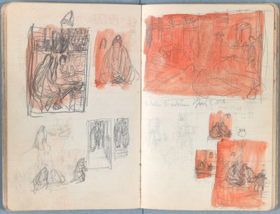 Páginas de um álbum de Esboços para a vida de Nosso Senhor Jesus Cristo, final da década de 1880 (grafite e tinta sobre papel) de James Jacques Joseph Tissot