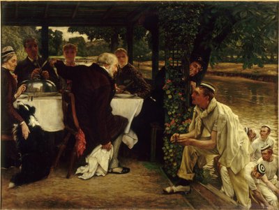 Parábola do filho pródigo: O bezerro gordo, 1880. de James Jacques Joseph Tissot