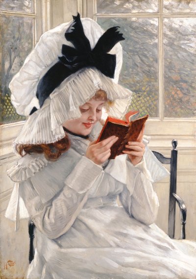 Lendo um livro, 1872-73 de James Jacques Joseph Tissot