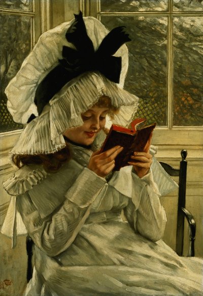 Lendo um livro, c.1872 de James Jacques Joseph Tissot