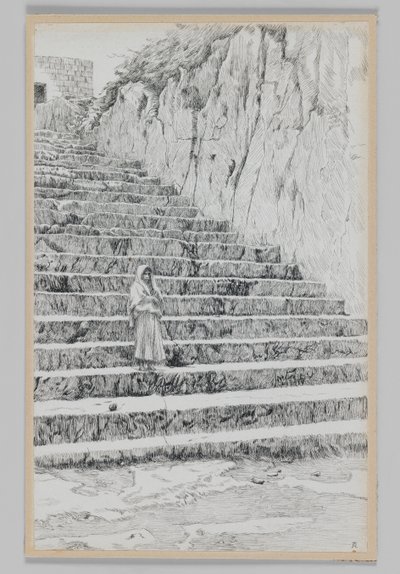 Etapas que conduzem aos túmulos dos profetas, ilustração da vida de nosso senhor Jesus Cristo de James Jacques Joseph Tissot