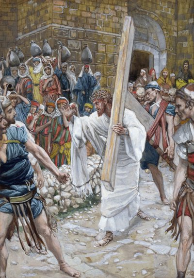 As Filhas de Jerusalém, ilustração para A Vida de Cristo, c.1886-94 (wc e guache sobre papelão) de James Jacques Joseph Tissot