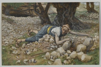 The Hidden Treasure, ilustração da Vida de Nosso Senhor Jesus Cristo (wc sobre grafite sobre papel) de James Jacques Joseph Tissot