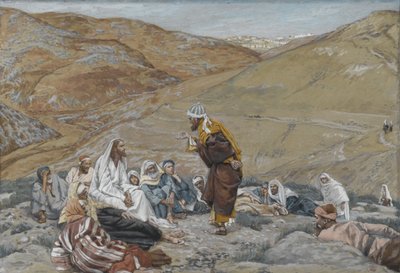O Escriba Fez Tentar a Jesus, ilustração da Vida de Nosso Senhor Jesus Cristo, 1886-94 (wc sobre grafite sobre papel) de James Jacques Joseph Tissot
