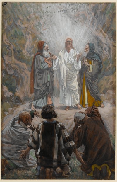 A Transfiguração, ilustração para A Vida de Cristo, c.1886-94 (wc e guache sobre papelão) de James Jacques Joseph Tissot