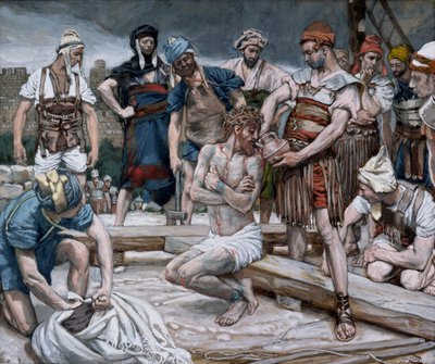 O vinho misturado com mirra, ilustração para a vida de Cristo, c.1884-96 (wc e guache sobre papelão) de James Jacques Joseph Tissot