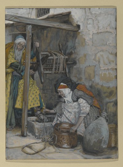 Zacarias e Isabel, ilustração para A Vida de Cristo, c.1886-94 (wc e guache sobre papelão) de James Jacques Joseph Tissot