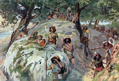 David no deserto de Ziph por Tissot -Bible de James Jacques Joseph after Tissot