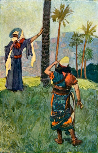 Deborah sob a palmeira por J James Tissot - Bíblia de James Jacques Joseph after Tissot