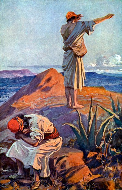 Elias do Monte Carmelo vê uma nuvem - Bíblia de James Jacques Joseph after Tissot